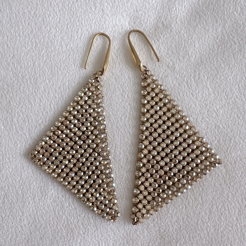 Gold Swarovski Crystal Earrings